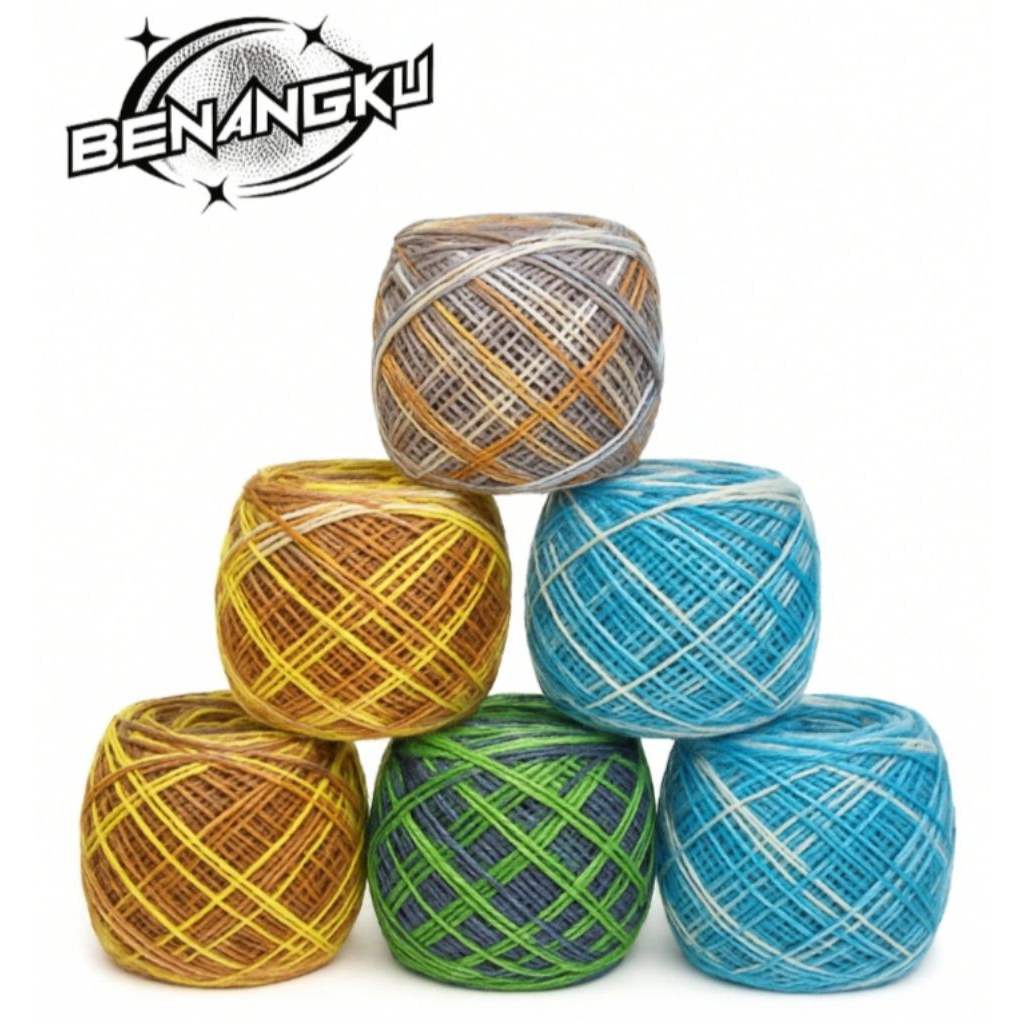 BENANG RAJUT TERMURAH POLY KILAP SEMBUR / GRADASI / OMBRE 100 GR