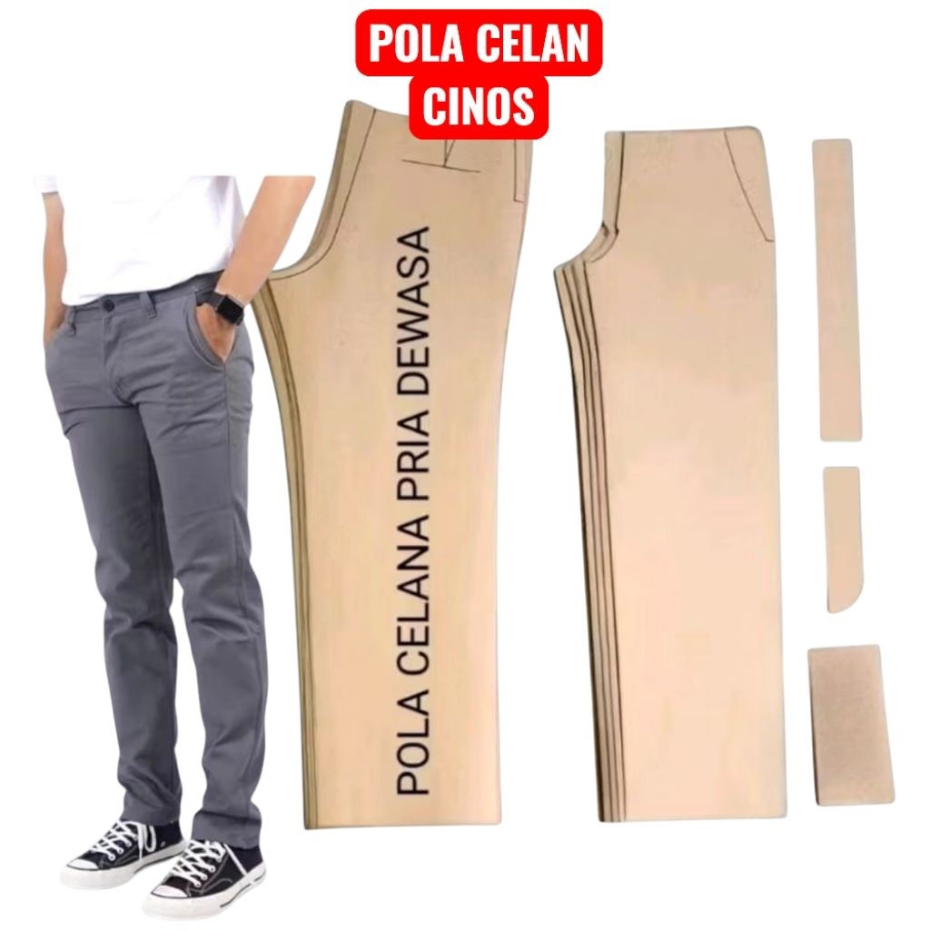 Pola Instan Celana Pria Panjang Dewasa