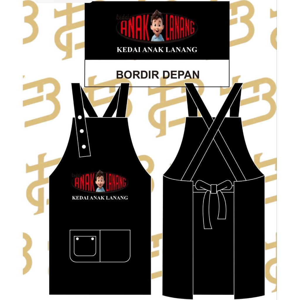 apron celemek bordir custom