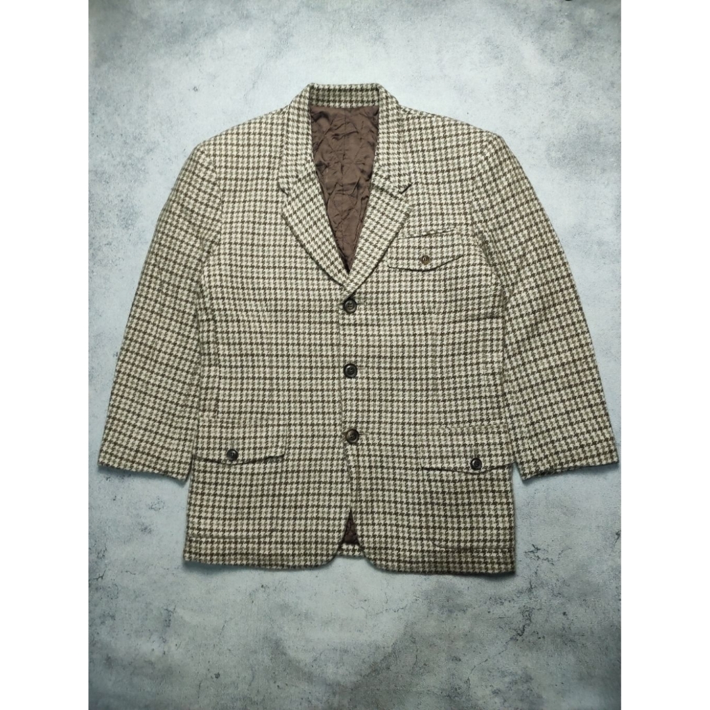 Vintage Bosch Houndstooth Tweed Coat