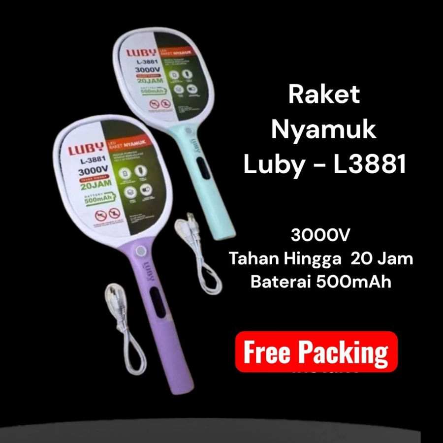 Raket Nyamuk Elektrik Cas Ori Tahan Lama Murah Awet Charger Usb 2 in1 Raket Nyamuk Listrik