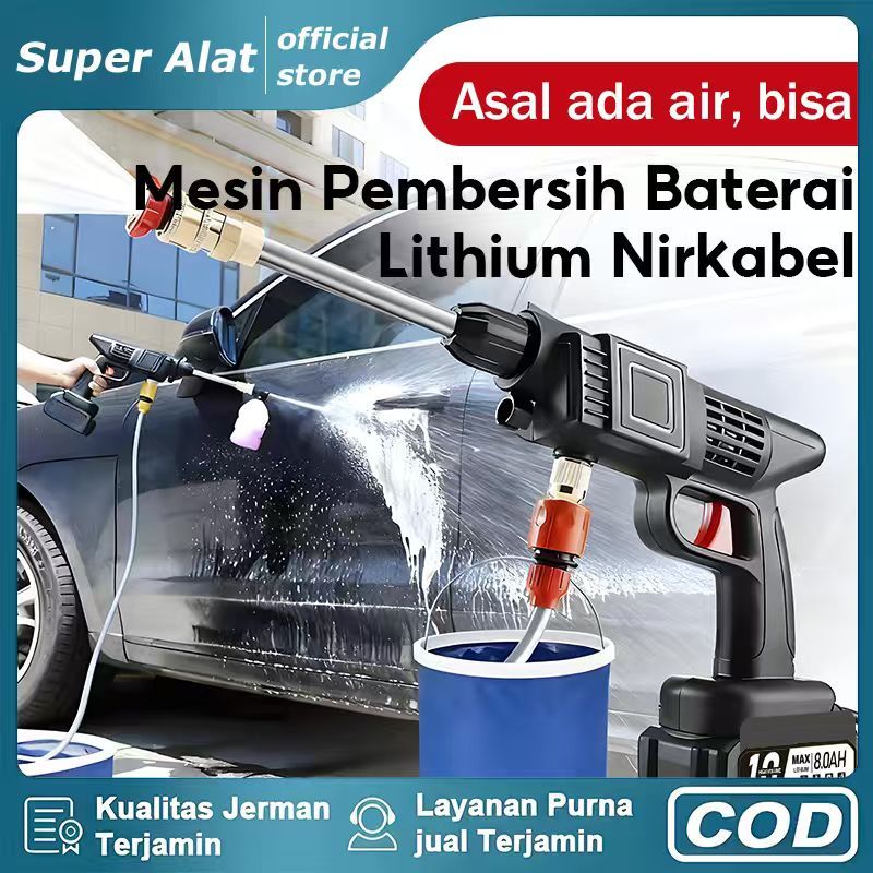 Super Alat Jet Cleaner Mesin Cuci Motor Portable Jet Alat Cuci Motor Cuci Mobil Baterai