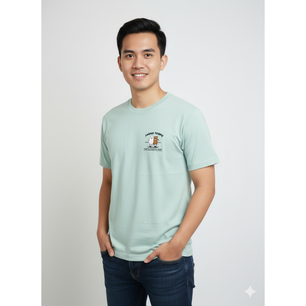 Kaos Dewasa Unisex Karakter Jadah Tempe Aqua Haze S-XL