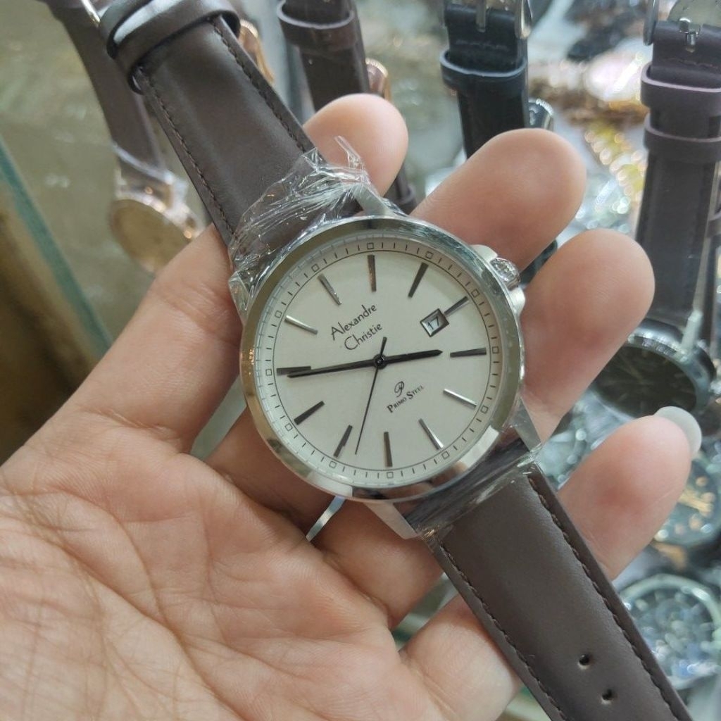 Alexandre Christie 1014  Pria Tali Kulit Original