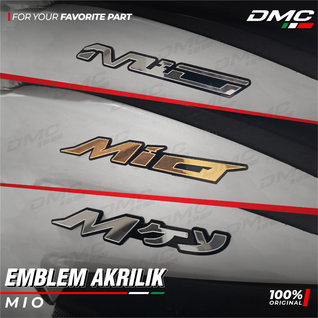 Emblem Mio Akrilik Timbul - Emblem Logo Yamaha Mio Japan Mio Smile Sporty 3D Timbul
