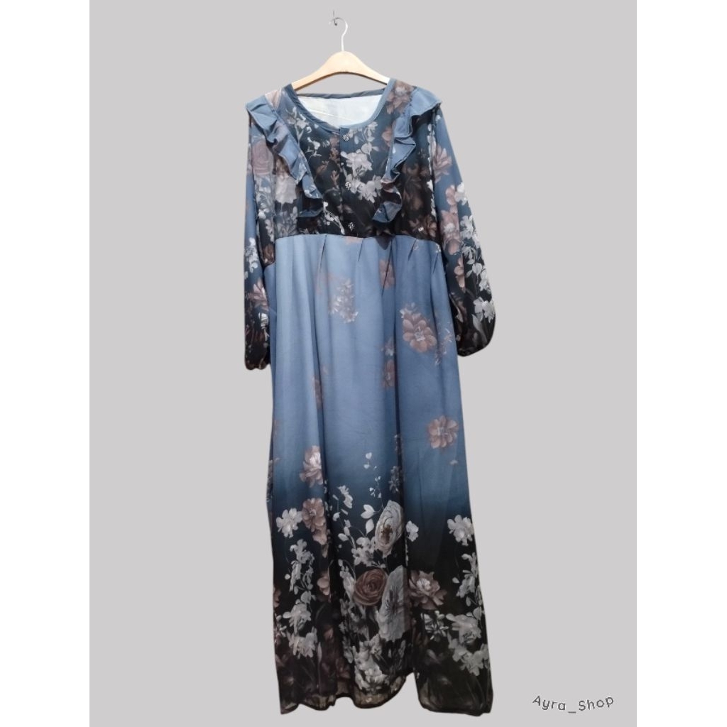 GAMIS BUNGA-BUNGA MEWAH/lebaran/gamis/mewah