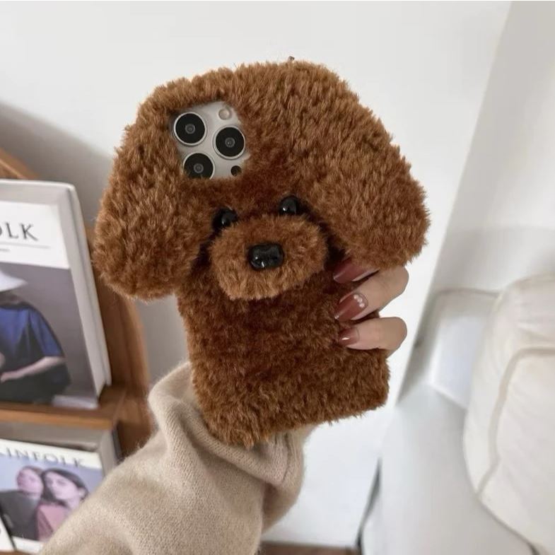 Casing Premium XR 11 12 13 14 15 16 – Case Import Poodle Bulu Lucu Lembut (Ready Stock)