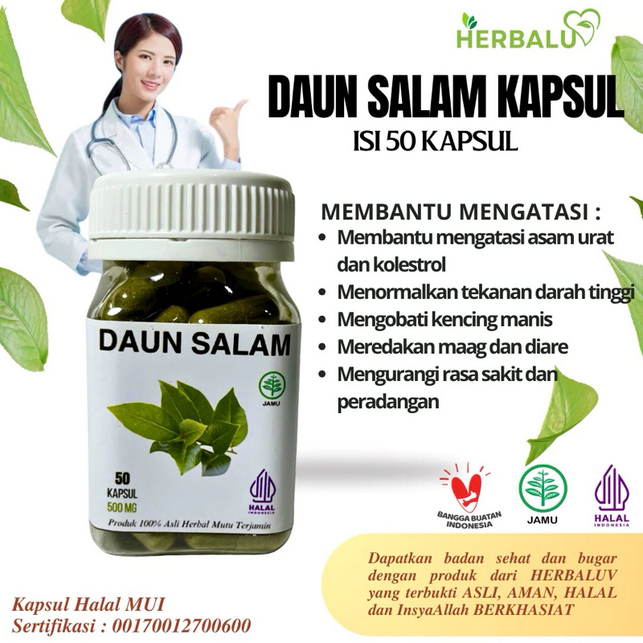 Kapsul Daun Salam Original Herbal
