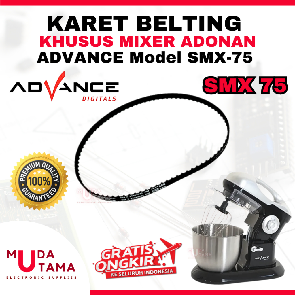 KARET MIXER ADVANCE SMX 75 - BELTING MIXER ADVANCE SMX75 - VANBELT MIXER ADVANCE SMX 75 - KARET BELT