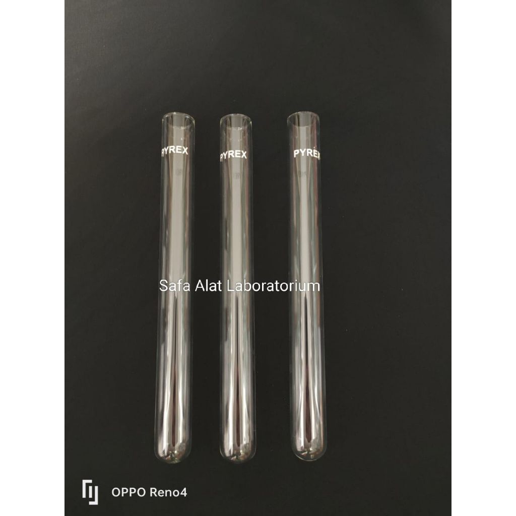 Tabung Reaksi Kaca Test Tube Alat Laboratorium 12x100 / 13x100 / 16x100 / 16x150 Pyrex Isi 5pcs
