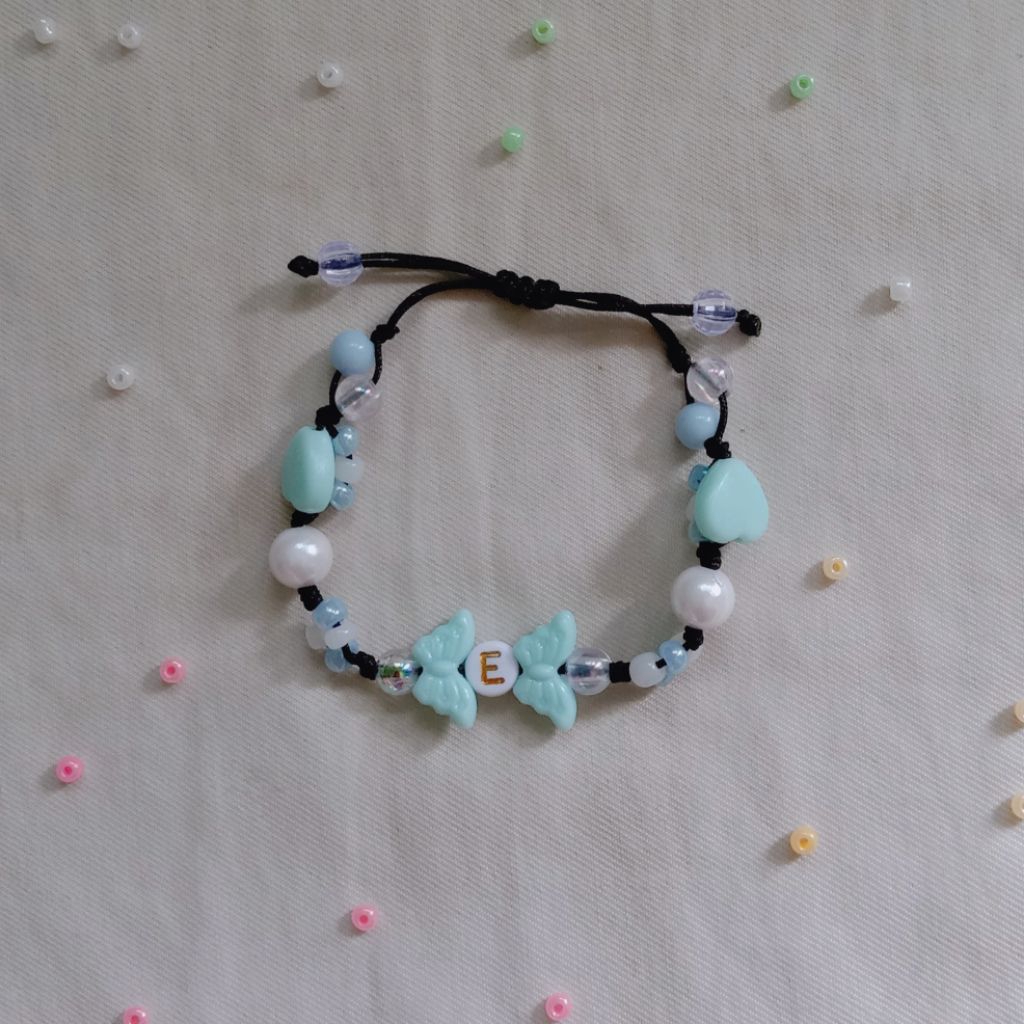 Gelang Tali Inisial Nama | Gelang Inisial | Gelang Serut | Gelang Nama