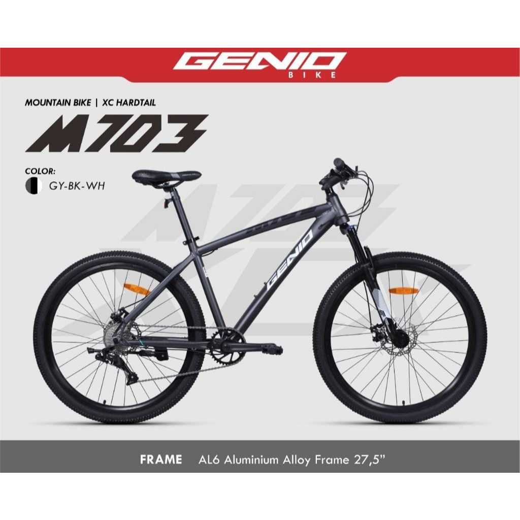Sepeda Gunung MTB 27.5 Genio M703 by United Frame Alumunium 10 Speed NEW