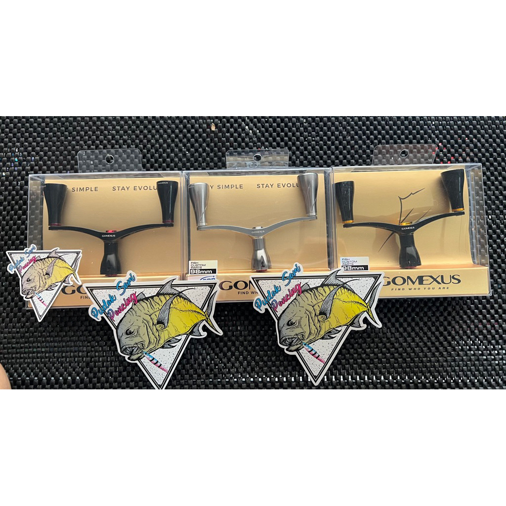 DOUBLE HANDLE GOMEXUS 98 MM ALUMINIUM FOR SHIMANO DAN FOR DAIWA