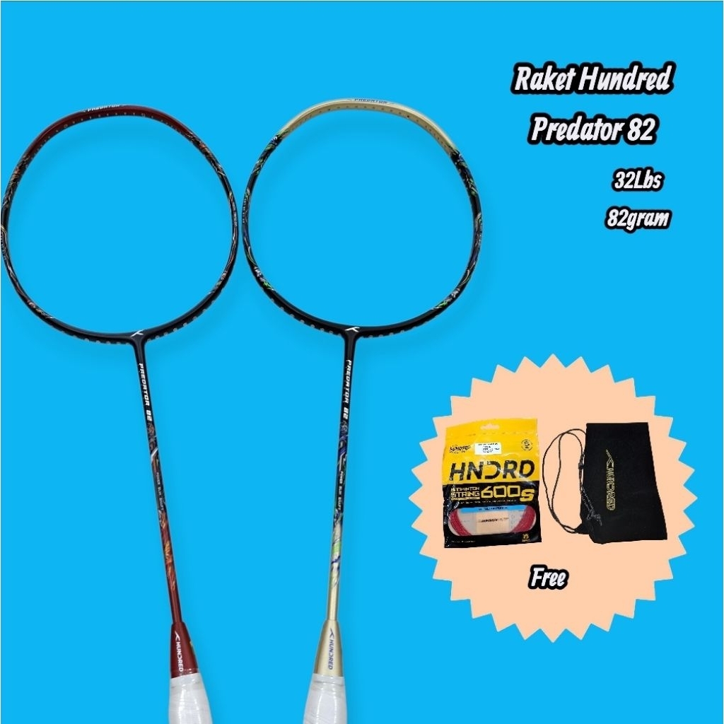 Raket Badminton Hundred Predator 82 Extreme / Predator 82 Extreme Original (Non Cod)