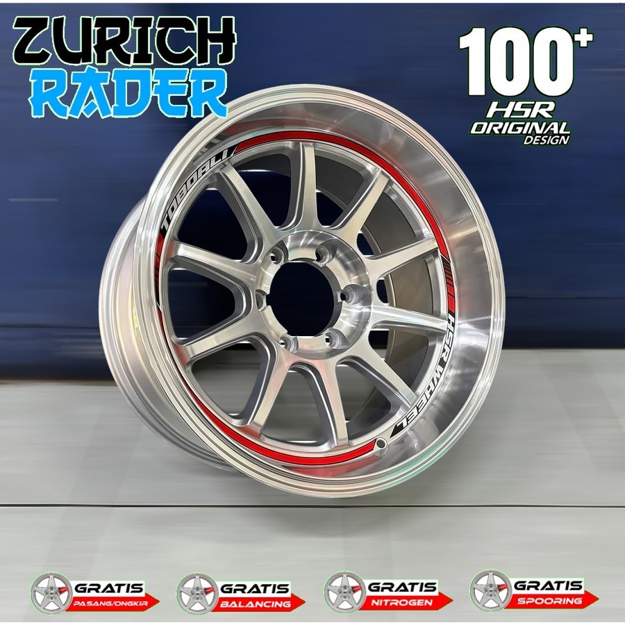 Velg Mobil Ring 18 Everest Pajero Land Cruiser Triton Pelek R18 Hsr Toboali Pcd 6X139,7 Silver Dash