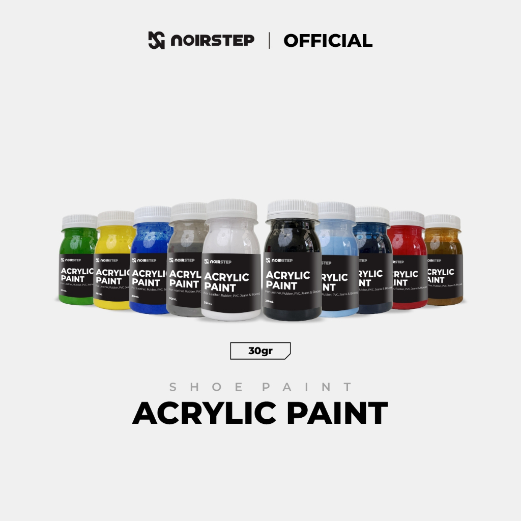 Noirstep Cat Sepatu Shoes Bahan Leather Repaint Midsole Rubber Sol Lukis Kulit Care Acrylic Permanen