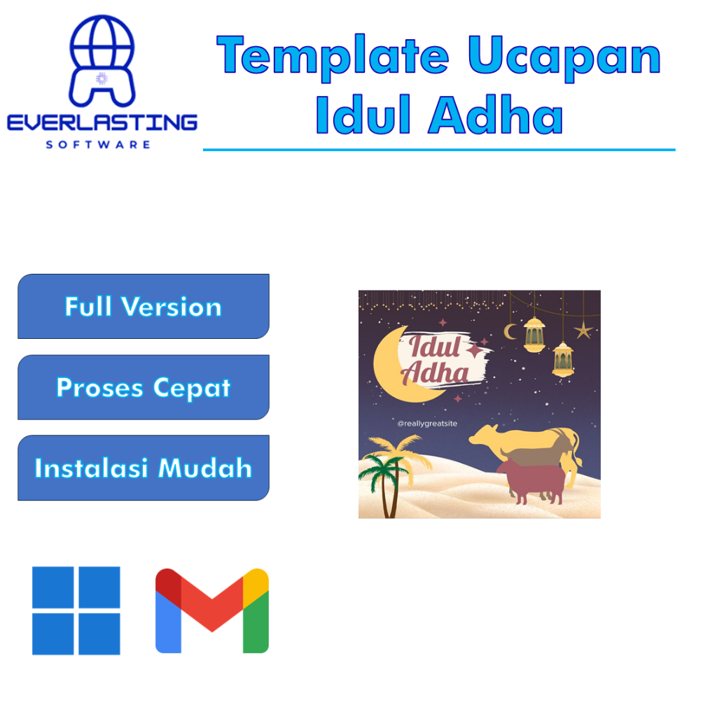 Template Ucapan Idul Adha Siap Edit Desain Minimalis Elegan Template PPT Full Siap Edit