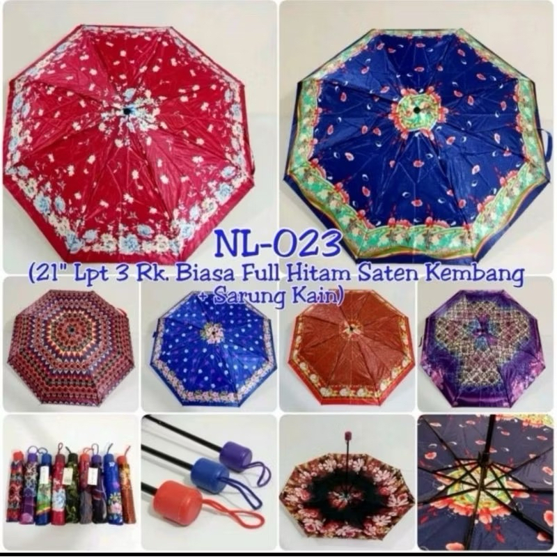 PAYUNG LIPAT 3 NAGOYA + TAS PAYUNG || PAYUNG MOTIF NAGOYA NL 023