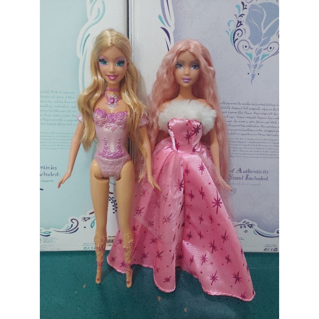 Paket 2 Barbie Fairytopia Mermaidia Elina, Fairytopia Dahlia Asli Mattel Original