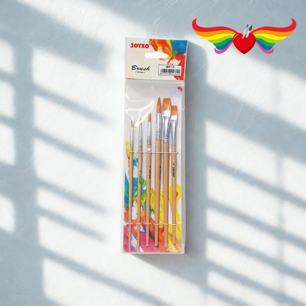 [COD] KUAS JOYKO BR 5, kuas lukis 1 set lengkap, kuas cat, kuas lukis kecil, kuas cat kecil, kuas da