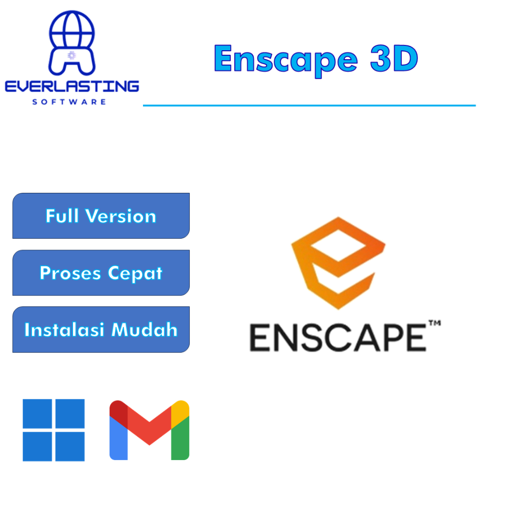 Enscape 3D + Asset Library Full Version Software plugin render Enscape 3D Full Lisensi Lifetime