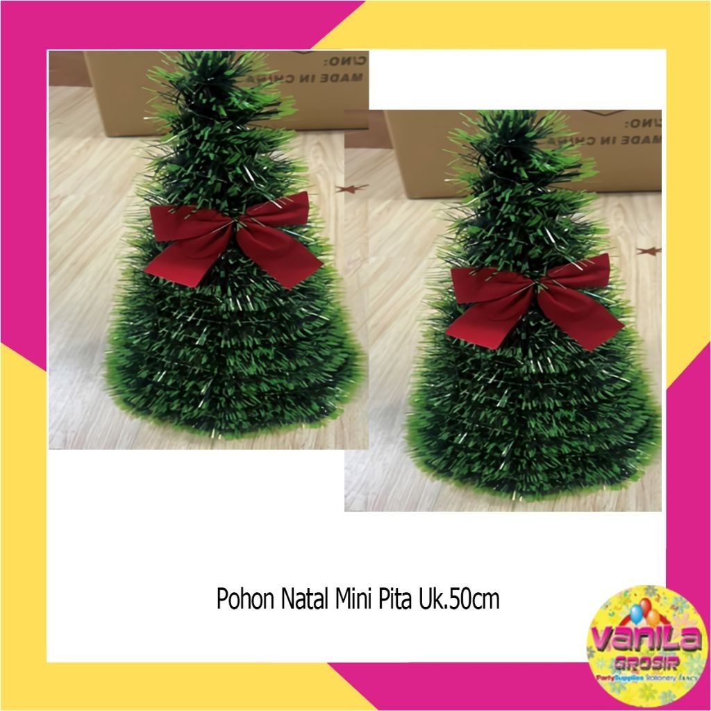 (1 pcs) Pohon Hias Natal Uk 50cm, Hiasan Natal,Aksesoris Natal,Perlengkapan Natal