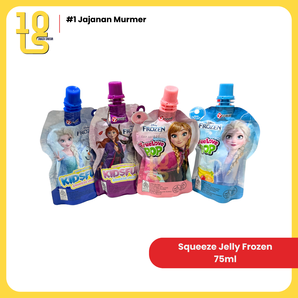 7Cosia Disney Frozen Kids Fun/True Love Pop Squeeze Jelly Jeli Aneka Rasa 75ml