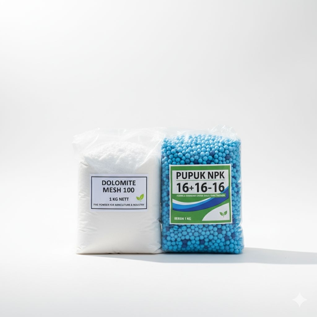 Bundle Pupuk Hemat NPK 16-16-16 dan Dolomite mesh 100