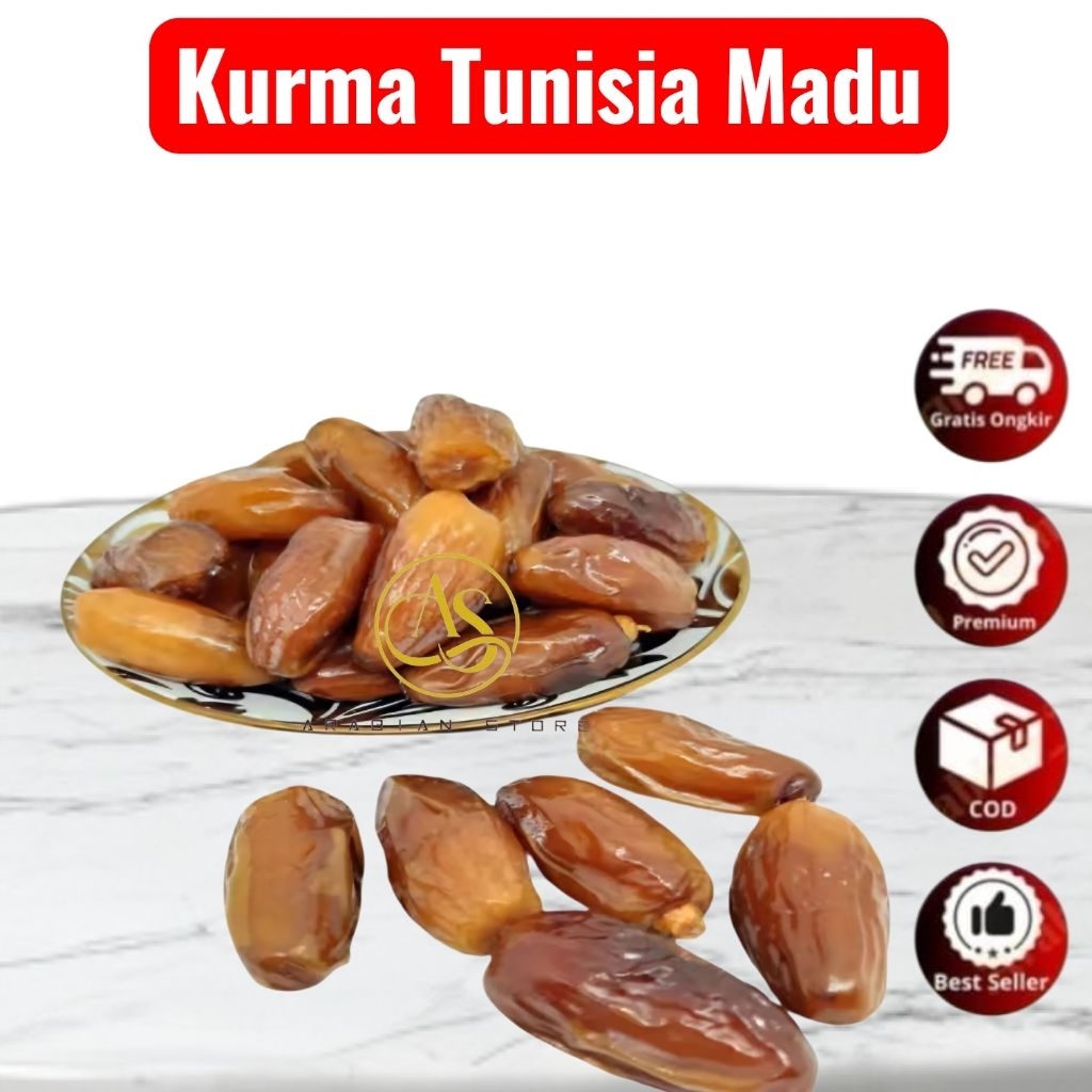 Kurma Tunisa Madu Grade A Fresh 500gram Kurma Tunisia Madu (non tangkai) Grade A Fresh 500gram Premi