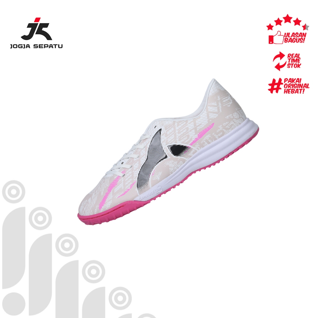 Sepatu Futsal Ortuseight Catalyst Imperium IN - White/Pink