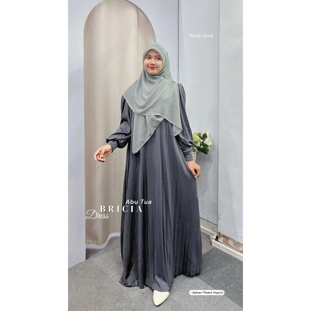 Bricia Dress Yayoe | Gamis Polos | Gamis Cantik | Yayoe | D'hijab of Mey