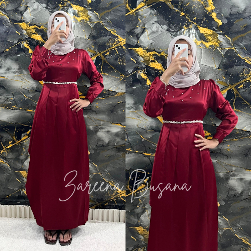 ADA JUMBO Adora Dress  BRIDESMAID GAMIS SATIN KONDANGAN Dress Pesta Wisuda Material Maxmara silk Pre