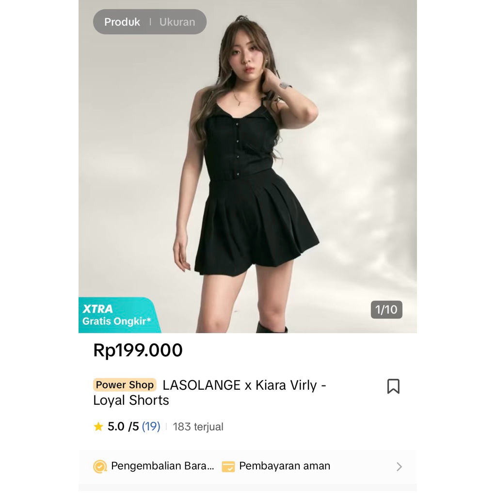 Skort Black Lasolange x kiara virly