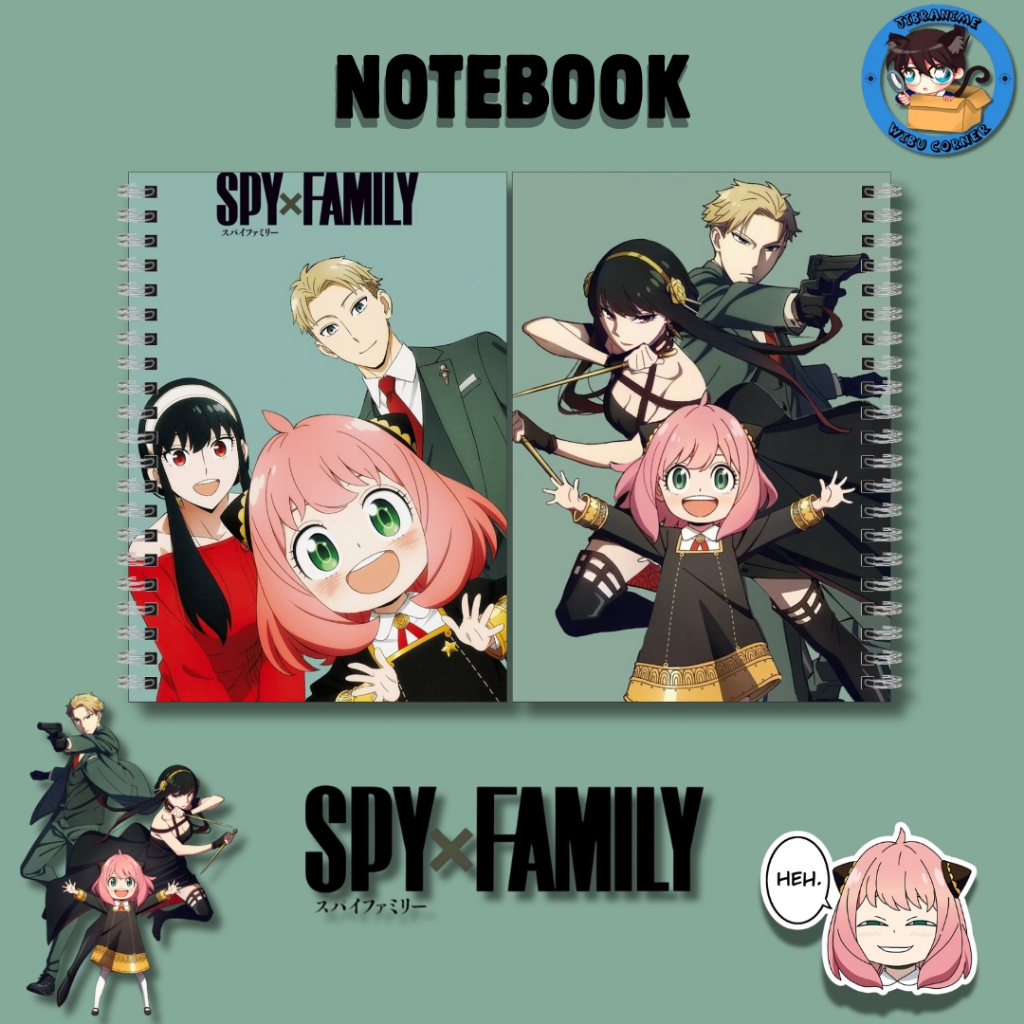 NOTEBOOK ANIME SPY X FAMILY BUKU CATATAN BISA CUSTOM SATUAN