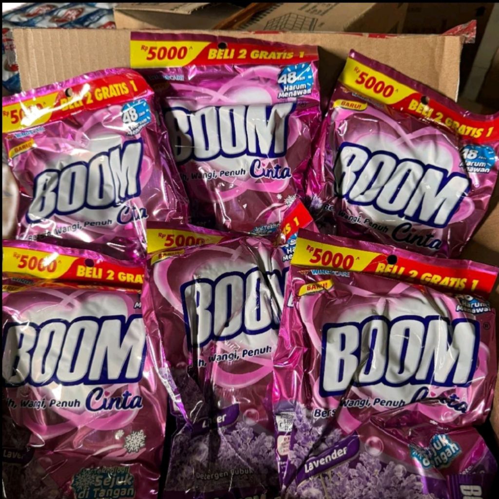 PAKET 6pcs dan 10pcs Deterjen Boom Cinta 5000an Deterjen Bubuk 225gr