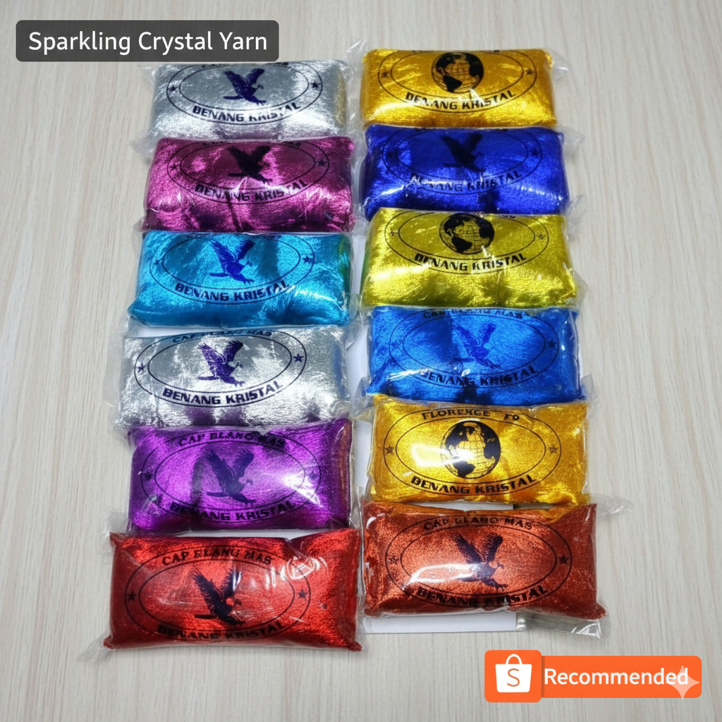 ALRAFAH - BENANG KRISTAL  -   BENANG TENUN - BENANG SONGKET (PILIH WARNA)