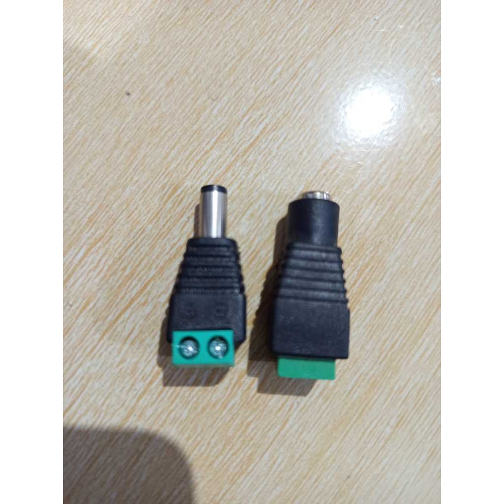 Jack DC Konektor Power CCTV Male Cowok Cewek Female Colokan Adaptor 12v Speaker Soket