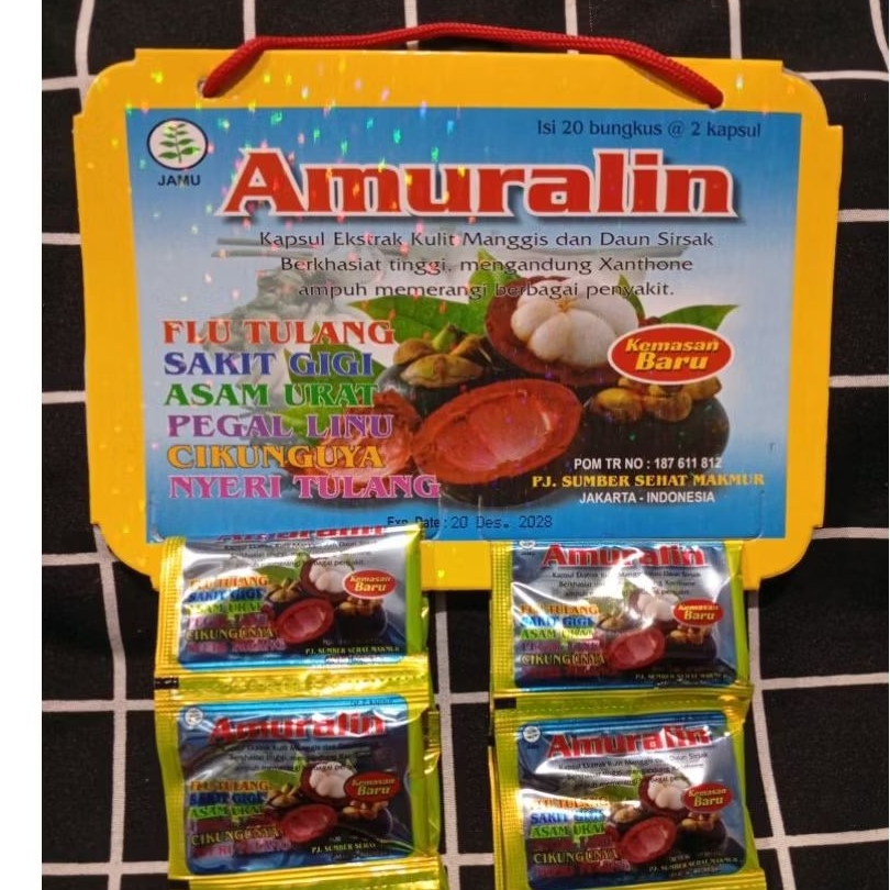 10 sachet Kapsul AMURALIN Asli Original
