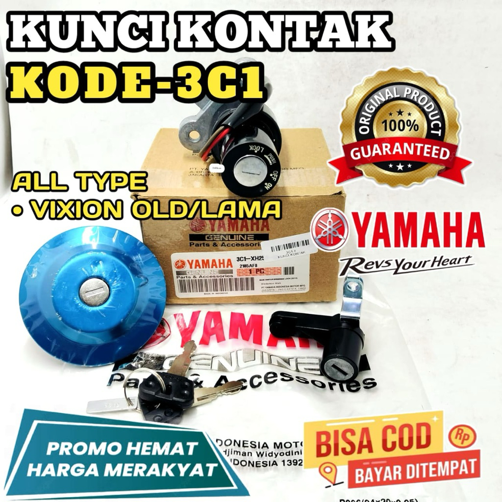 3C1 KUNCI KONTAK,KEY SET YAMAHA VIXION OLD/LAMA,KONCI KONTAK VIXION OLD,KONTAK MOTOR VIXION LAMA,KON