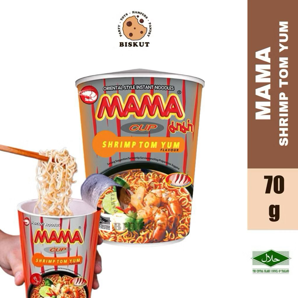 MAMA CUP MIE INSTAN RASA SHRIMP TOM YUM