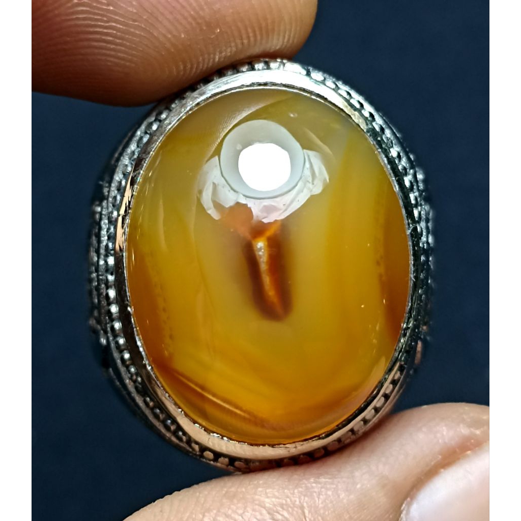 CINCIN BATU AKIK SULAIMAN MADU COMBONG MERAH