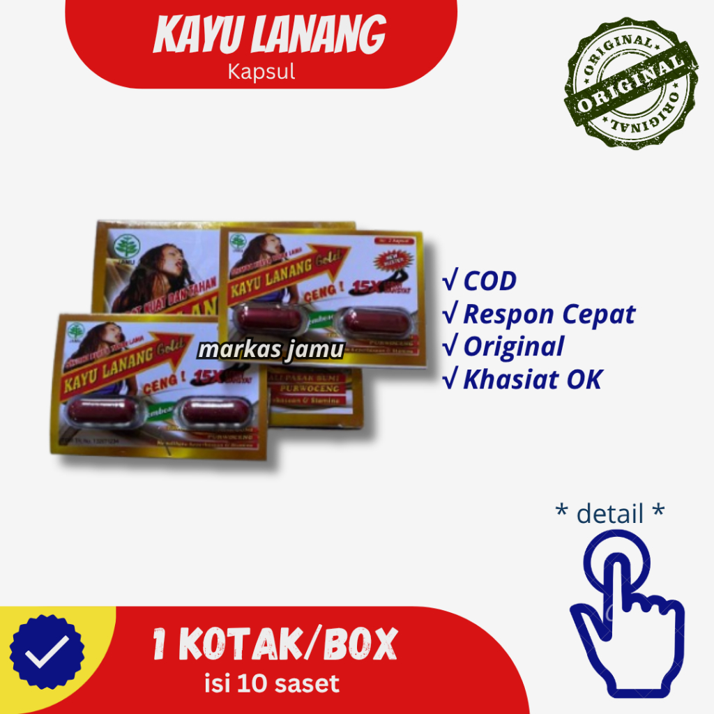 Kapsul Rempah  KAYU MANIS LANANG ORIGINAL – Khasiat Mantap & Bertenaga | 10 Sachet