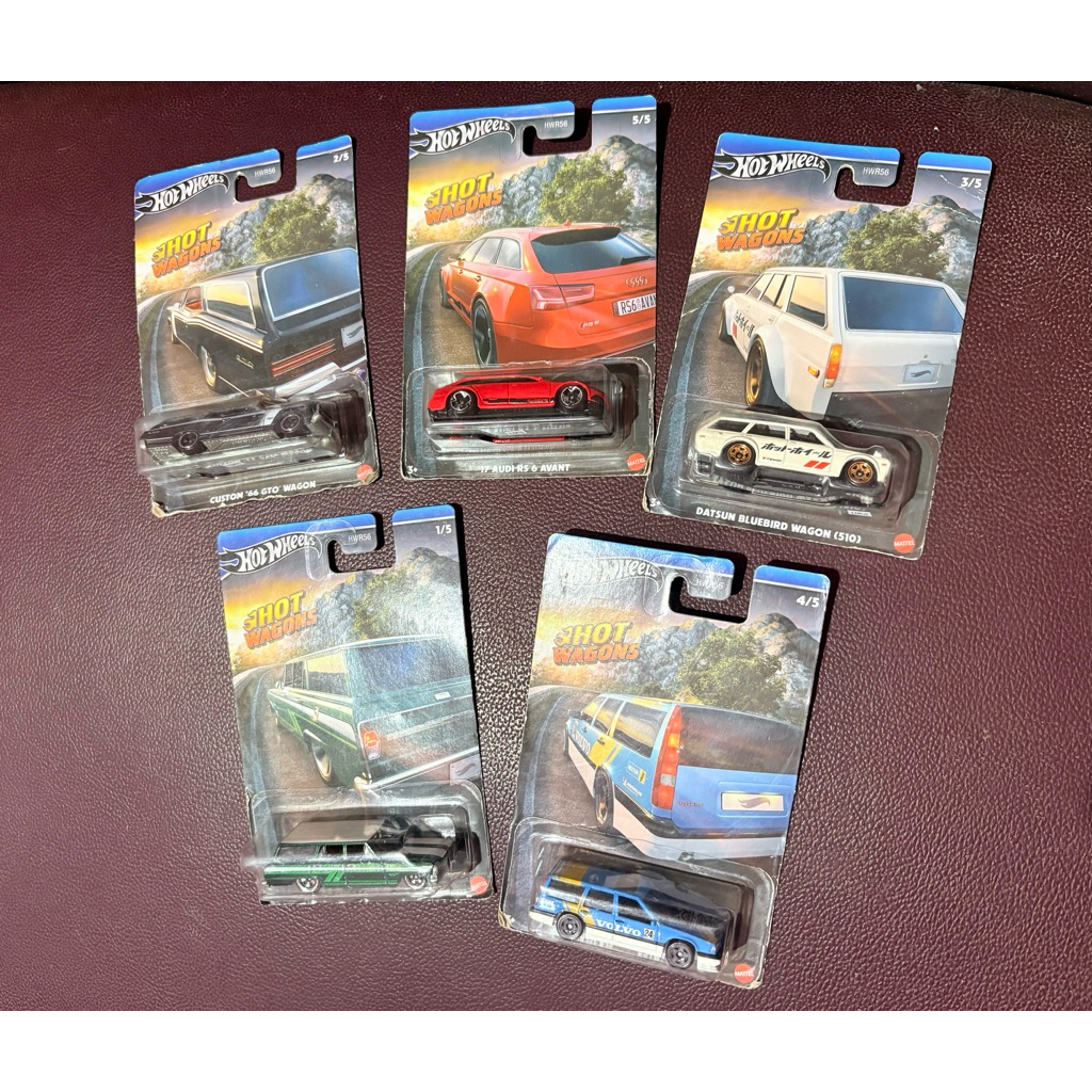 Hot Wheels Hot Wagons Set Lengkap 2024 (Bad Card) All Base Besi - Datsun Bluebird Wagon 510 - 17 Aud
