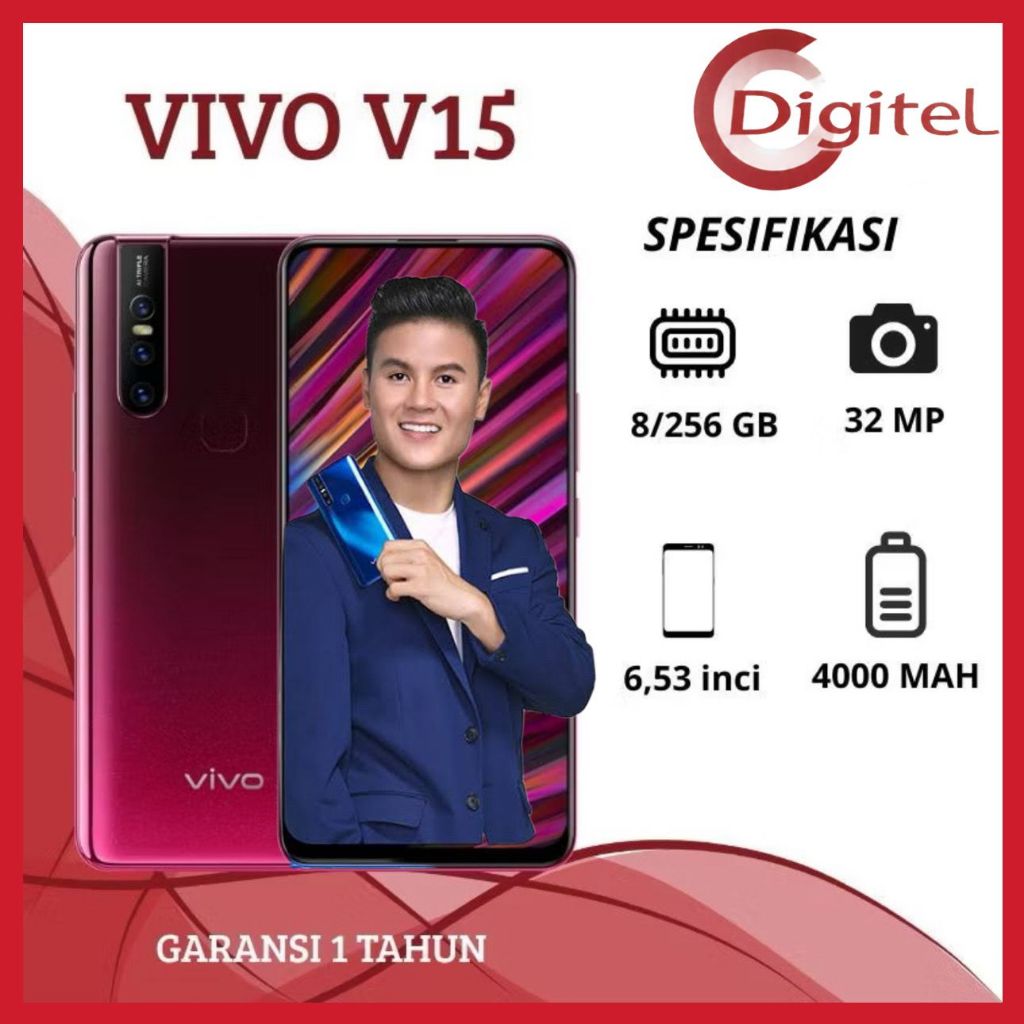 DIGITEL VIVO V15 RAM 8GB ROM 256GB MURAH Handphone Android POP UP CAMERA 32MP/AI Triple Camera