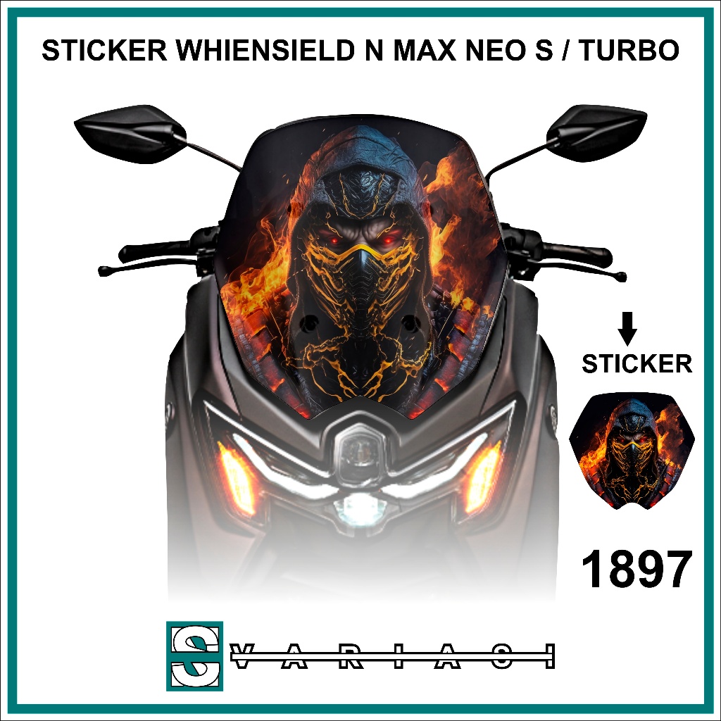STIKER WINDSIELD N MAX NEO S - TURBO MOTIF 1897 - 1904