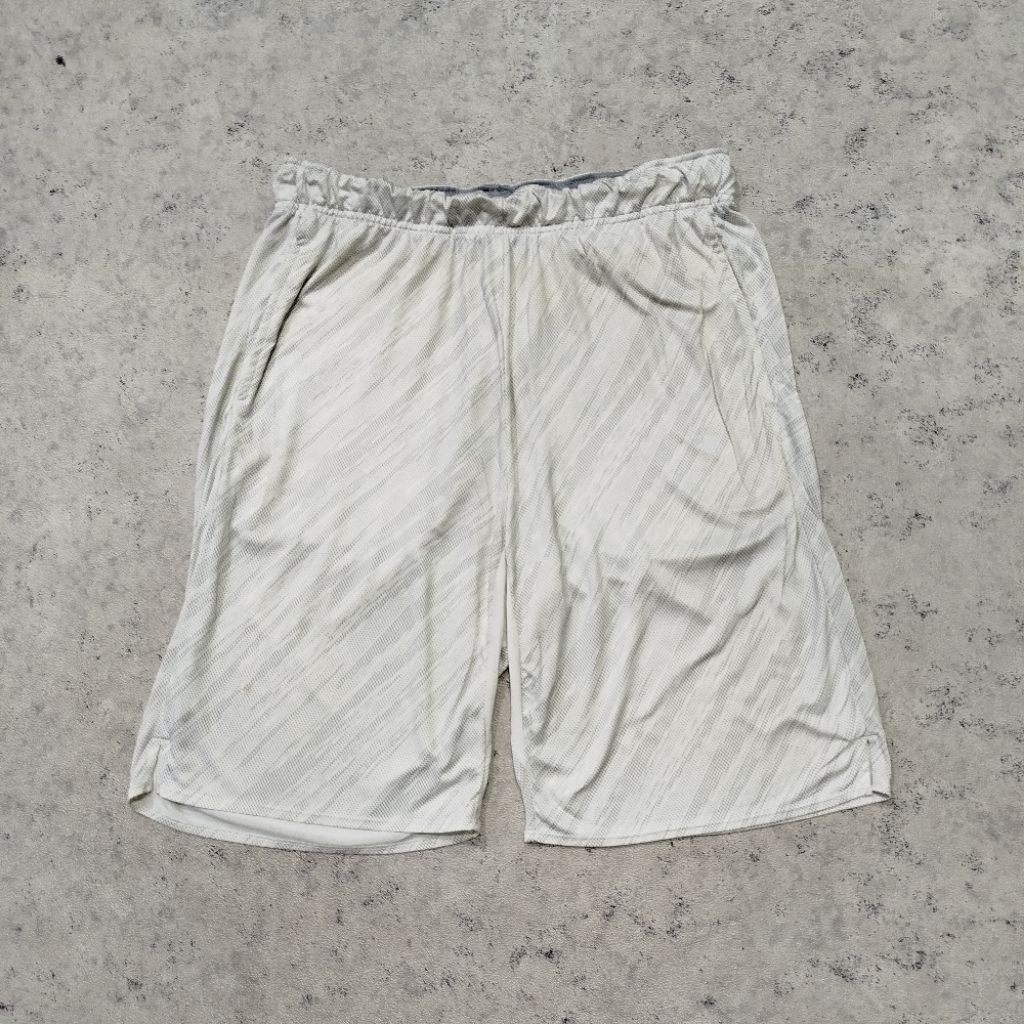 Celana pendek harian pria GU SPORTS Putih Motif celana kolor bahan adem stretch melar casual bagus