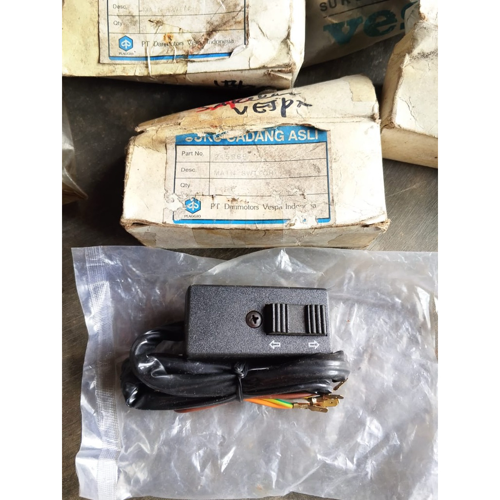 saklar kiri vespa px ps original danmotor biru