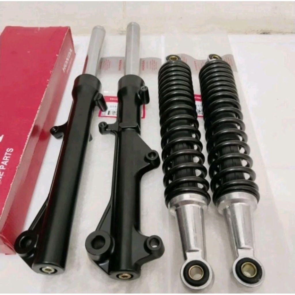 paket shock depan blakang as shock tabung + shock breaker honda revo abs revo 110 KWB