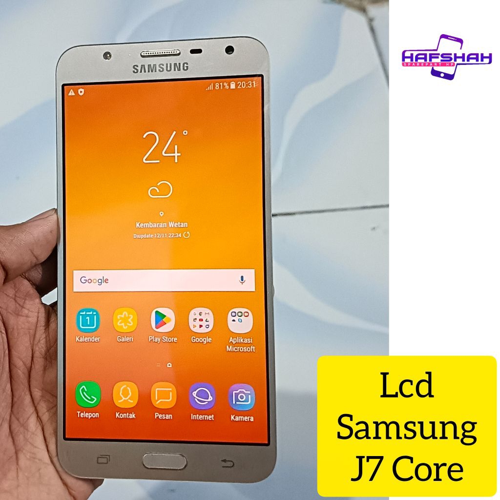 LCD plus Frame Samsung J7 Core J701 ori copotan hp
