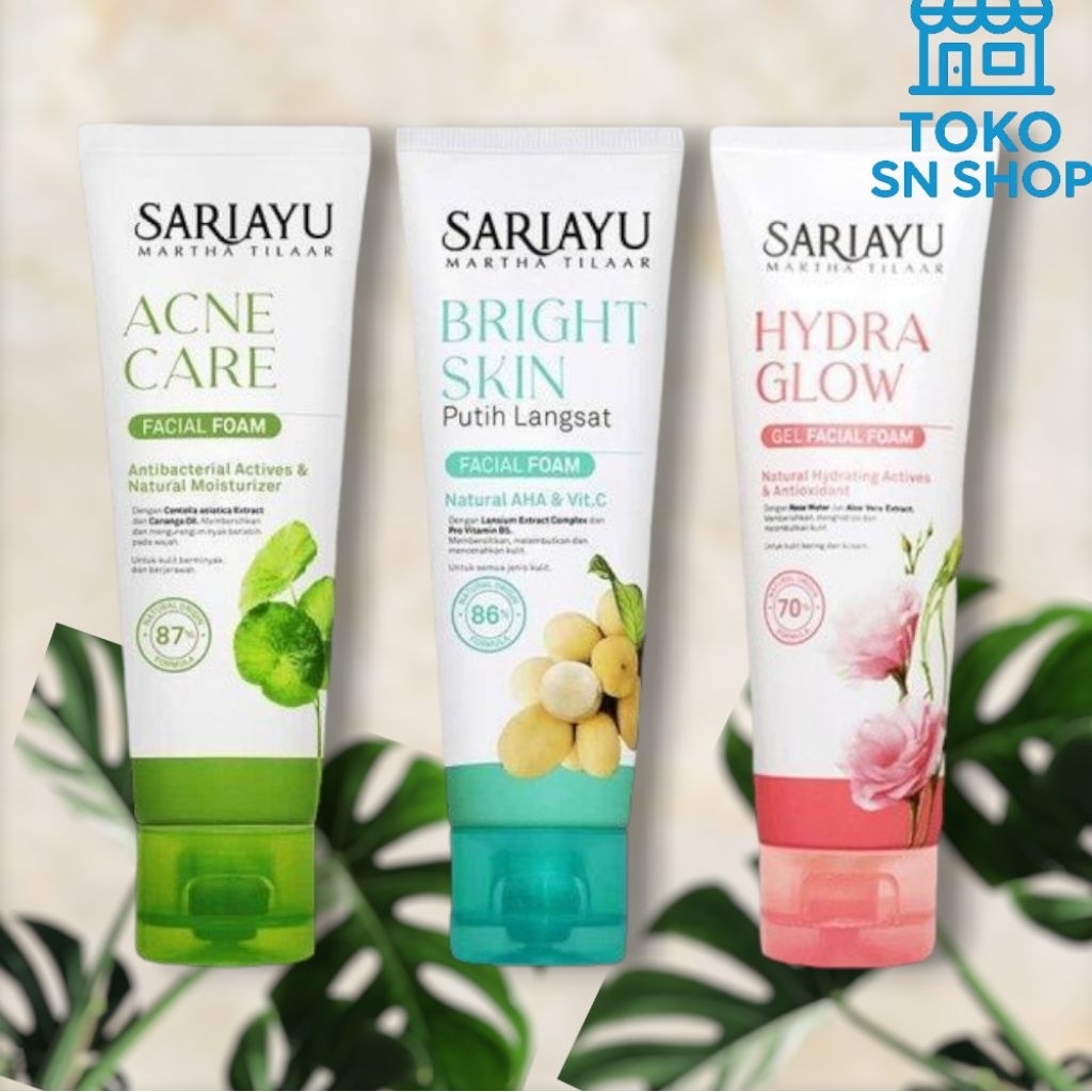Sariayu Facial Wash Acne Care Antibacterial / Sariayu Facial Wash Bright Skin Putih Langsat / Sariay